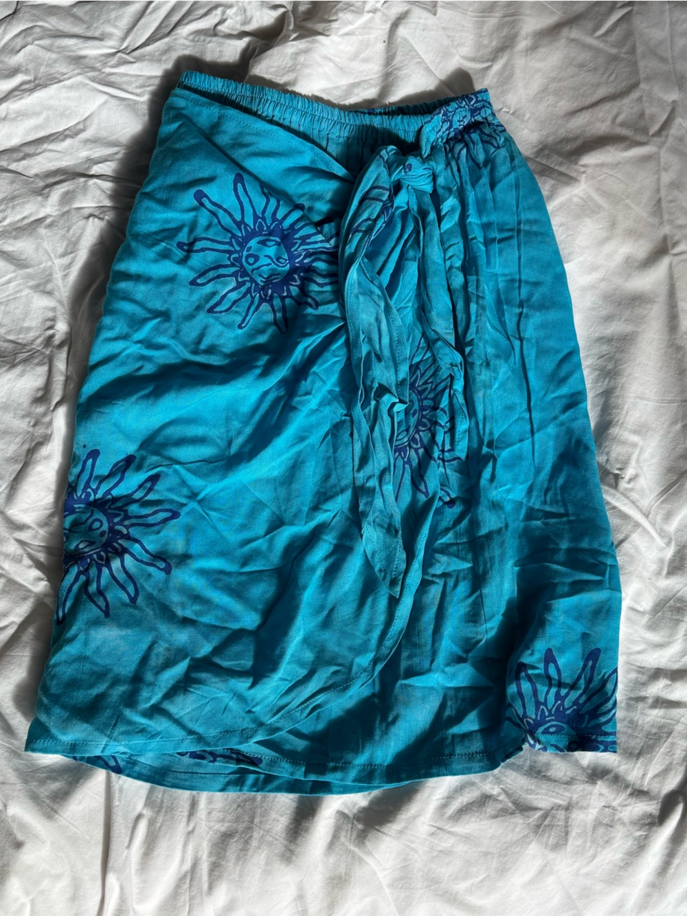 blue rayon skirt